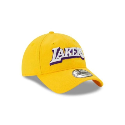 Yellow Los Angeles Lakers Hat - New Era NBA 2019 NBA Authentics City Series 9TWENTY Adjustable Caps USA1297603